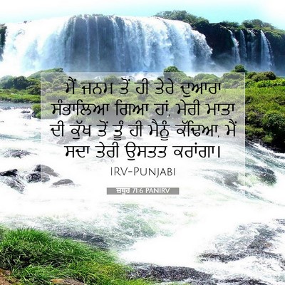 Picture 07 - ਜ਼ਬੂਰ 71:6 PANIRV - ਮੈਂ ਜਨਮ ਤੋਂ ਹੀ ਤੇਰੇ - Bible Verse Picture