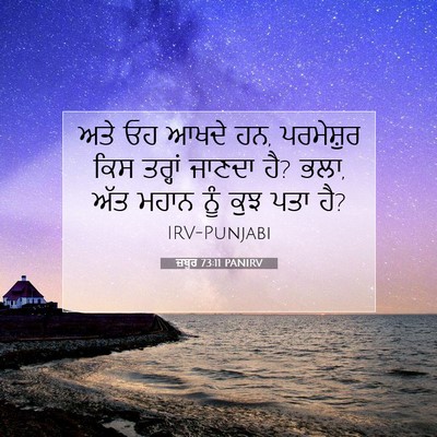 Picture 07 - ਜ਼ਬੂਰ 73:11 PANIRV - ਅਤੇ ਓਹ ਆਖਦੇ ਹਨ, - Bible Verse Picture