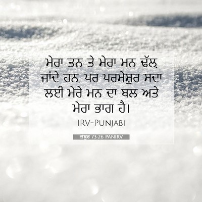 Picture 07 - ਜ਼ਬੂਰ 73:26 PANIRV - ਮੇਰਾ ਤਨ ਤੇ ਮੇਰਾ ਮਨ - Bible Verse Picture