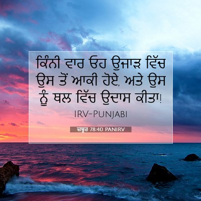 Picture 07 - ਜ਼ਬੂਰ 78:40 PANIRV - ਕਿੰਨੀ ਵਾਰ ਓਹ ਉਜਾੜ - Bible Verse Picture