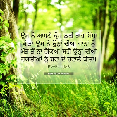 Picture 07 - ਜ਼ਬੂਰ 78:50 PANIRV - ਉਸ ਨੇ ਆਪਣੇ ਕ੍ਰੋਧ ਲਈ - Bible Verse Picture
