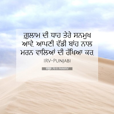 Picture 07 - ਜ਼ਬੂਰ 79:11 PANIRV - ਗ਼ੁਲਾਮ ਦੀ ਧਾਹ ਤੇਰੇ - Bible Verse Picture