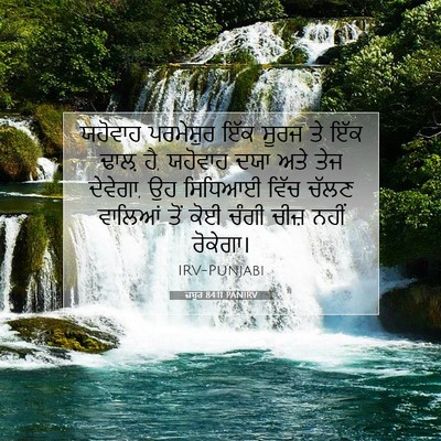 Picture 07 - ਜ਼ਬੂਰ 84:11 PANIRV - ਯਹੋਵਾਹ ਪਰਮੇਸ਼ੁਰ - Bible Verse Picture