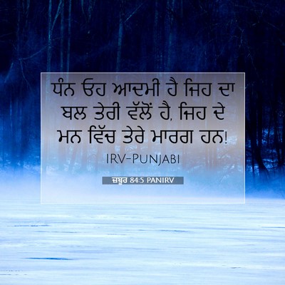 Picture 07 - ਜ਼ਬੂਰ 84:5 PANIRV - ਧੰਨ ਓਹ ਆਦਮੀ ਹੈ ਜਿਹ - Bible Verse Picture