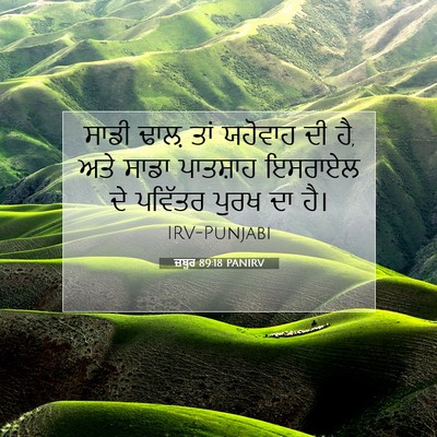 Picture 07 - ਜ਼ਬੂਰ 89:18 PANIRV - ਸਾਡੀ ਢਾਲ਼ ਤਾਂ - Bible Verse Picture