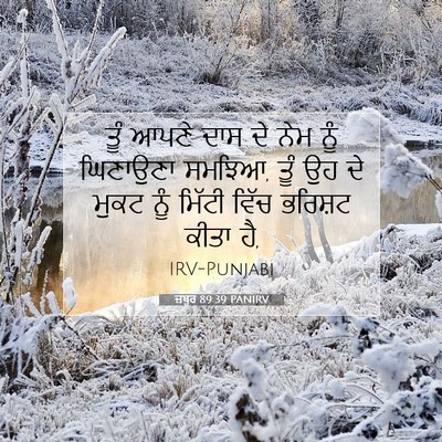 Picture 07 - ਜ਼ਬੂਰ 89:39 PANIRV - ਤੂੰ ਆਪਣੇ ਦਾਸ ਦੇ ਨੇਮ - Bible Verse Picture