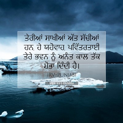 Picture 07 - ਜ਼ਬੂਰ 93:5 PANIRV - ਤੇਰੀਆਂ ਸਾਖੀਆਂ ਅੱਤ - Bible Verse Picture