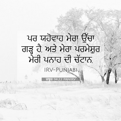 Picture 07 - ਜ਼ਬੂਰ 94:22 PANIRV - ਪਰ ਯਹੋਵਾਹ ਮੇਰਾ - Bible Verse Picture