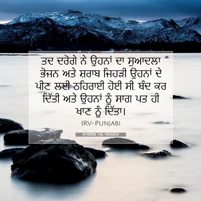 Picture 07 - ਦਾਨੀਏਲ 1:16 PANIRV - ਤਦ ਦਰੋਗੇ ਨੇ ਉਹਨਾਂ - Bible Verse Picture