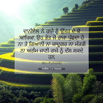 Picture 07 - ਦਾਨੀਏਲ 2:27 PANIRV - ਦਾਨੀਏਲ ਨੇ ਰਾਜੇ ਨੂੰ - Bible Verse Picture