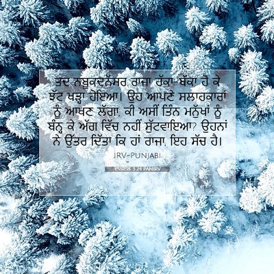 Picture 07 - ਦਾਨੀਏਲ 3:24 PANIRV - ਤਦ ਨਬੂਕਦਨੱਸਰ ਰਾਜਾ - Bible Verse Picture