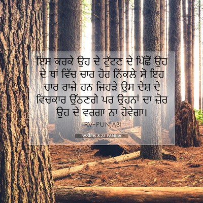 Picture 07 - ਦਾਨੀਏਲ 8:22 PANIRV - ਇਸ ਕਰਕੇ ਉਹ ਦੇ ਟੁੱਟਣ - Bible Verse Picture