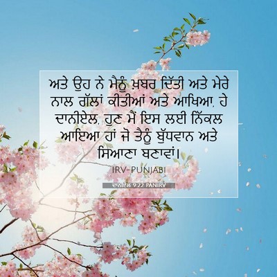 Picture 07 - ਦਾਨੀਏਲ 9:22 PANIRV - ਅਤੇ ਉਹ ਨੇ ਮੈਨੂੰ - Bible Verse Picture