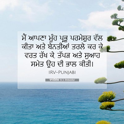 Picture 07 - ਦਾਨੀਏਲ 9:3 PANIRV - ਮੈਂ ਆਪਣਾ ਮੂੰਹ - Bible Verse Picture