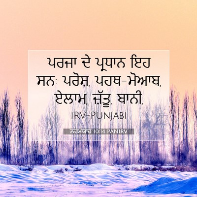 Picture 07 - ਨਹਮਯਾਹ 10:14 PANIRV - ਪਰਜਾ ਦੇ ਪ੍ਰਧਾਨ ਇਹ - Bible Verse Picture