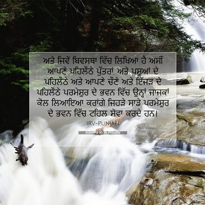 Picture 07 - ਨਹਮਯਾਹ 10:36 PANIRV - ਅਤੇ ਜਿਵੇਂ ਬਿਵਸਥਾ - Bible Verse Picture