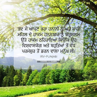 Picture 07 - ਨਹਮਯਾਹ 7:2 PANIRV - ਤਦ ਮੈਂ ਆਪਣੇ ਭਰਾ - Bible Verse Picture