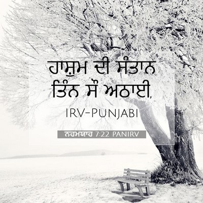 Picture 07 - ਨਹਮਯਾਹ 7:22 PANIRV - ਹਾਸ਼ੁਮ ਦੀ ਸੰਤਾਨ - Bible Verse Picture