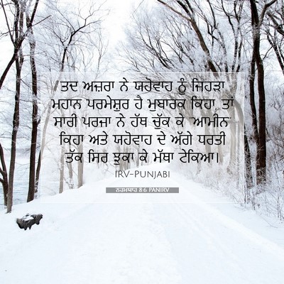 Picture 07 - ਨਹਮਯਾਹ 8:6 PANIRV - ਤਦ ਅਜ਼ਰਾ ਨੇ ਯਹੋਵਾਹ - Bible Verse Picture