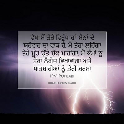 Picture 07 - ਨਹੂਮ 3:5 PANIRV - ਵੇਖ, ਮੈਂ ਤੇਰੇ - Bible Verse Picture
