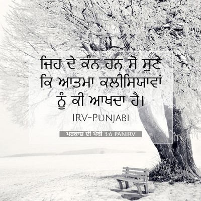 Picture 07 - ਪਰਕਾਸ਼ ਦੀ ਪੋਥੀ 3:6 PANIRV - ਜਿਹ ਦੇ ਕੰਨ ਹਨ ਸੋ - Bible Verse Picture