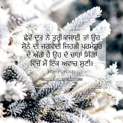 Picture 07 - ਪਰਕਾਸ਼ ਦੀ ਪੋਥੀ 9:13 PANIRV - ਛੇਵੇਂ ਦੂਤ ਨੇ - Bible Verse Picture