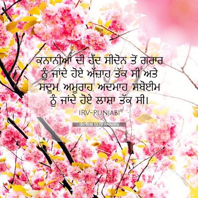 Picture 07 - ਪੈਦਾਇਸ਼ 10:19 PANIRV - ਕਨਾਨੀਆਂ ਦੀ ਹੱਦ - Bible Verse Picture