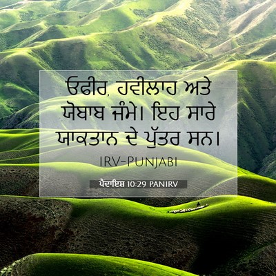 Picture 07 - ਪੈਦਾਇਸ਼ 10:29 PANIRV - ਓਫੀਰ, ਹਵੀਲਾਹ ਅਤੇ - Bible Verse Picture