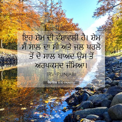 Picture 07 - ਪੈਦਾਇਸ਼ 11:10 PANIRV - ਇਹ ਸ਼ੇਮ ਦੀ - Bible Verse Picture