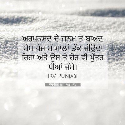 Picture 07 - ਪੈਦਾਇਸ਼ 11:11 PANIRV - ਅਰਪਕਸਦ ਦੇ ਜਨਮ ਤੋਂ - Bible Verse Picture