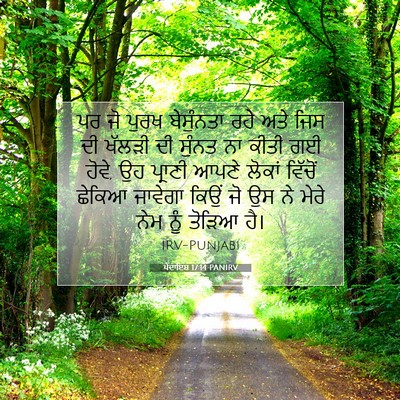 Picture 07 - ਪੈਦਾਇਸ਼ 17:14 PANIRV - ਪਰ ਜੋ ਪੁਰਖ - Bible Verse Picture