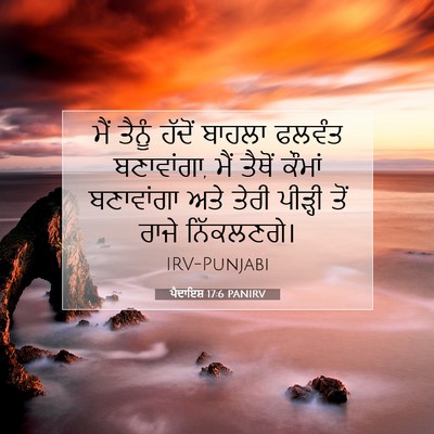 Picture 07 - ਪੈਦਾਇਸ਼ 17:6 PANIRV - ਮੈਂ ਤੈਨੂੰ ਹੱਦੋਂ - Bible Verse Picture