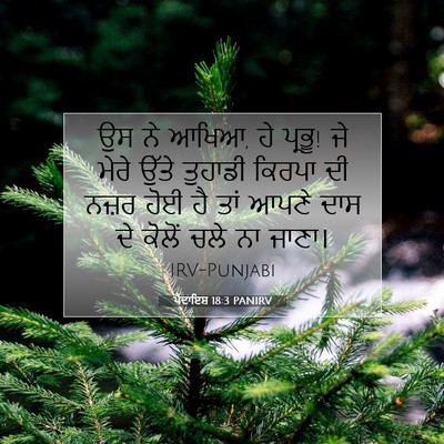 Picture 07 - ਪੈਦਾਇਸ਼ 18:3 PANIRV - ਉਸ ਨੇ ਆਖਿਆ, ਹੇ - Bible Verse Picture
