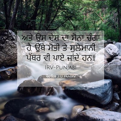 Picture 07 - ਪੈਦਾਇਸ਼ 2:12 PANIRV - ਅਤੇ ਉਸ ਦੇਸ਼ ਦਾ ਸੋਨਾ - Bible Verse Picture