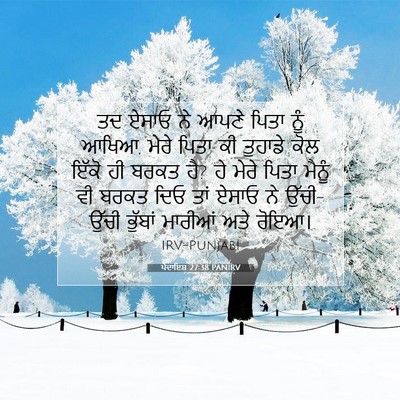 Picture 07 - ਪੈਦਾਇਸ਼ 27:38 PANIRV - ਤਦ ਏਸਾਓ ਨੇ ਆਪਣੇ - Bible Verse Picture