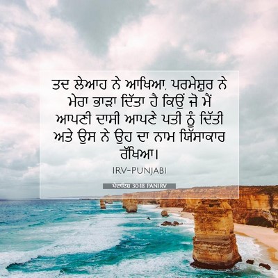 Picture 07 - ਪੈਦਾਇਸ਼ 30:18 PANIRV - ਤਦ ਲੇਆਹ ਨੇ ਆਖਿਆ, - Bible Verse Picture