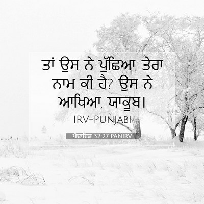 Picture 07 - ਪੈਦਾਇਸ਼ 32:27 PANIRV - ਤਾਂ ਉਸ ਨੇ ਪੁੱਛਿਆ, - Bible Verse Picture