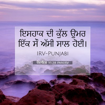 Picture 07 - ਪੈਦਾਇਸ਼ 35:28 PANIRV - ਇਸਹਾਕ ਦੀ ਕੁੱਲ ਉਮਰ - Bible Verse Picture