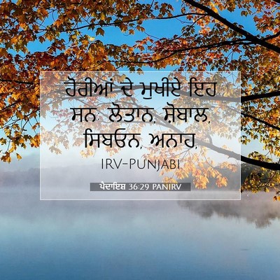 Picture 07 - ਪੈਦਾਇਸ਼ 36:29 PANIRV - ਹੋਰੀਆਂ ਦੇ ਮੁਖੀਏ ਇਹ - Bible Verse Picture