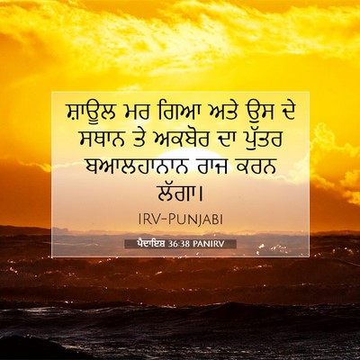 Picture 07 - ਪੈਦਾਇਸ਼ 36:38 PANIRV - ਸ਼ਾਊਲ ਮਰ ਗਿਆ ਅਤੇ ਉਸ - Bible Verse Picture