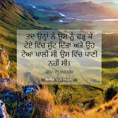Picture 07 - ਪੈਦਾਇਸ਼ 37:24 PANIRV - ਤਦ ਉਨ੍ਹਾਂ ਨੇ ਉਸ ਨੂੰ - Bible Verse Picture