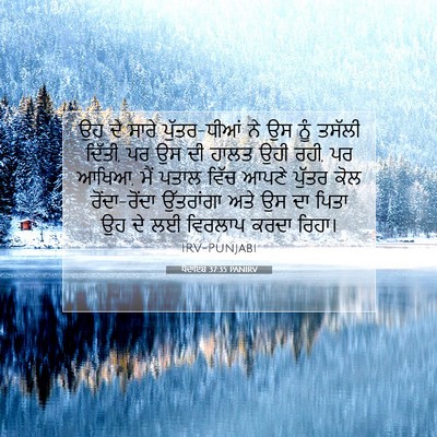 Picture 07 - ਪੈਦਾਇਸ਼ 37:35 PANIRV - ਉਹ ਦੇ ਸਾਰੇ - Bible Verse Picture