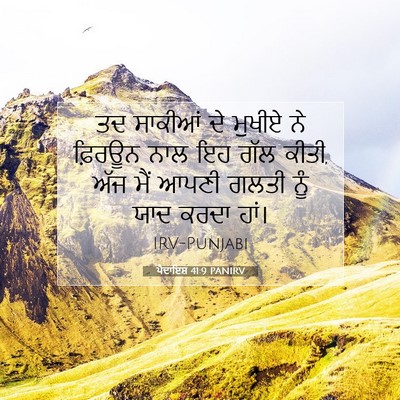 Picture 07 - ਪੈਦਾਇਸ਼ 41:9 PANIRV - ਤਦ ਸਾਕੀਆਂ ਦੇ ਮੁਖੀਏ - Bible Verse Picture