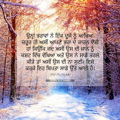 Picture 07 - ਪੈਦਾਇਸ਼ 42:21 PANIRV - ਉਨ੍ਹਾਂ ਭਰਾਵਾਂ ਨੇ - Bible Verse Picture