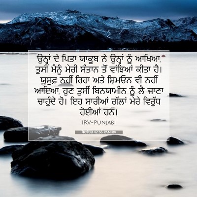 Picture 07 - ਪੈਦਾਇਸ਼ 42:36 PANIRV - ਉਨ੍ਹਾਂ ਦੇ ਪਿਤਾ - Bible Verse Picture
