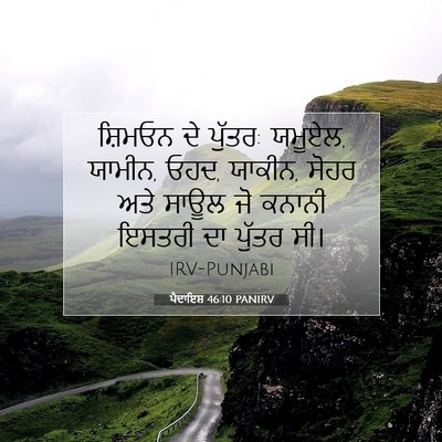 Picture 07 - ਪੈਦਾਇਸ਼ 46:10 PANIRV - ਸ਼ਿਮਓਨ ਦੇ ਪੁੱਤਰ: - Bible Verse Picture