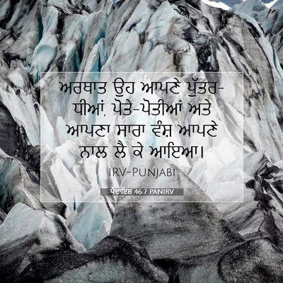Picture 07 - ਪੈਦਾਇਸ਼ 46:7 PANIRV - ਅਰਥਾਤ ਉਹ ਆਪਣੇ - Bible Verse Picture