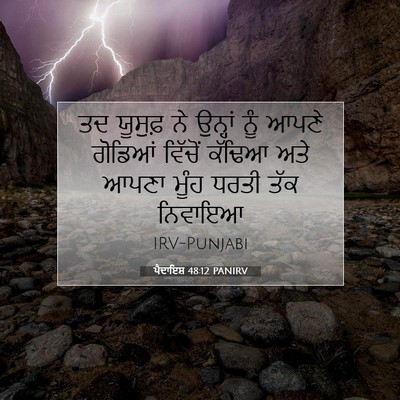 Picture 07 - ਪੈਦਾਇਸ਼ 48:12 PANIRV - ਤਦ ਯੂਸੁਫ਼ ਨੇ - Bible Verse Picture
