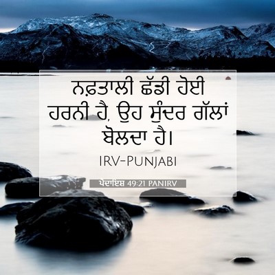 Picture 07 - ਪੈਦਾਇਸ਼ 49:21 PANIRV - ਨਫ਼ਤਾਲੀ ਛੱਡੀ ਹੋਈ - Bible Verse Picture