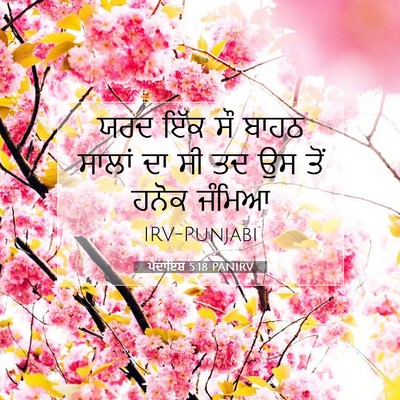 Picture 07 - ਪੈਦਾਇਸ਼ 5:18 PANIRV - ਯਰਦ ਇੱਕ ਸੌ ਬਾਹਠ - Bible Verse Picture